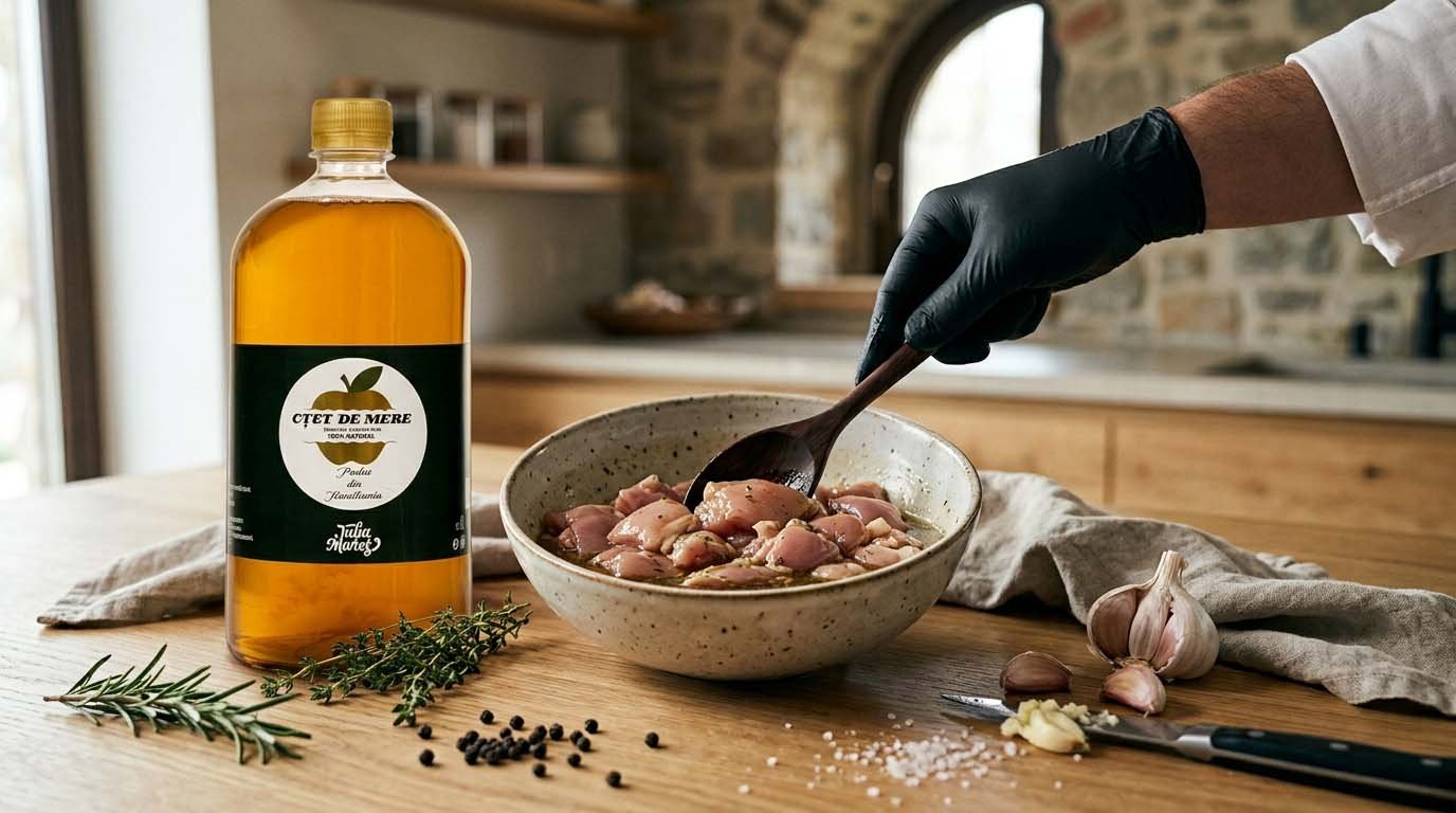 Marinadă cu oțet de mere Marinadă cu oțet de mere pentru carne de pui